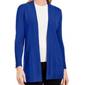 NEW w/ Tags - JM Collection Cardigan Sweater in Deep Cobalt Blue